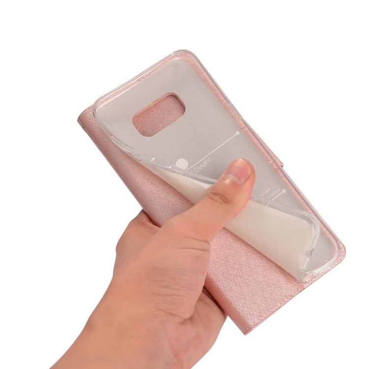 For Galaxy S8 + / G9550 Silk Texture Horizontal Flip Leather Case with Wallet & Holder & Card Slot & Photo Frame