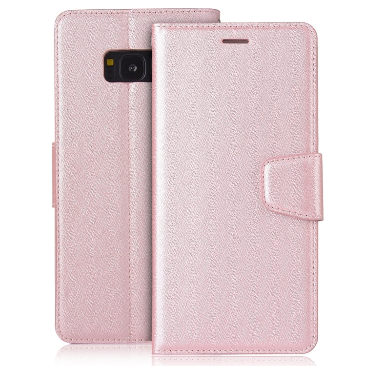 For Galaxy S8 + / G9550 Silk Texture Horizontal Flip Leather Case with Wallet & Holder & Card Slot & Photo Frame
