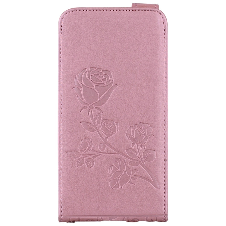 For Galaxy A3 (2017) Roses Pressed Flowers Pattern Vertical Flip Leather Case with Card Slot & Lanyard