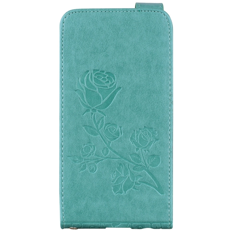 For Galaxy A3 (2017) Roses Pressed Flowers Pattern Vertical Flip Leather Case with Card Slot & Lanyard