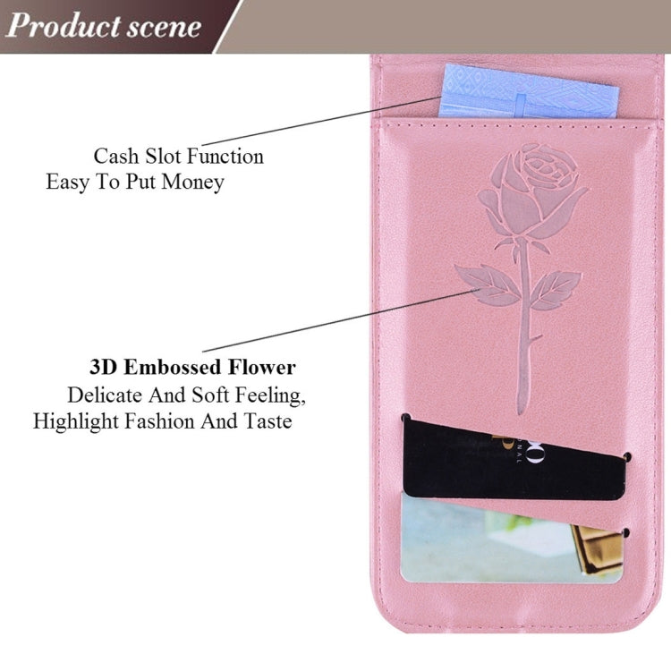 For Galaxy A3 (2017) Roses Pressed Flowers Pattern Vertical Flip Leather Case with Card Slot & Lanyard