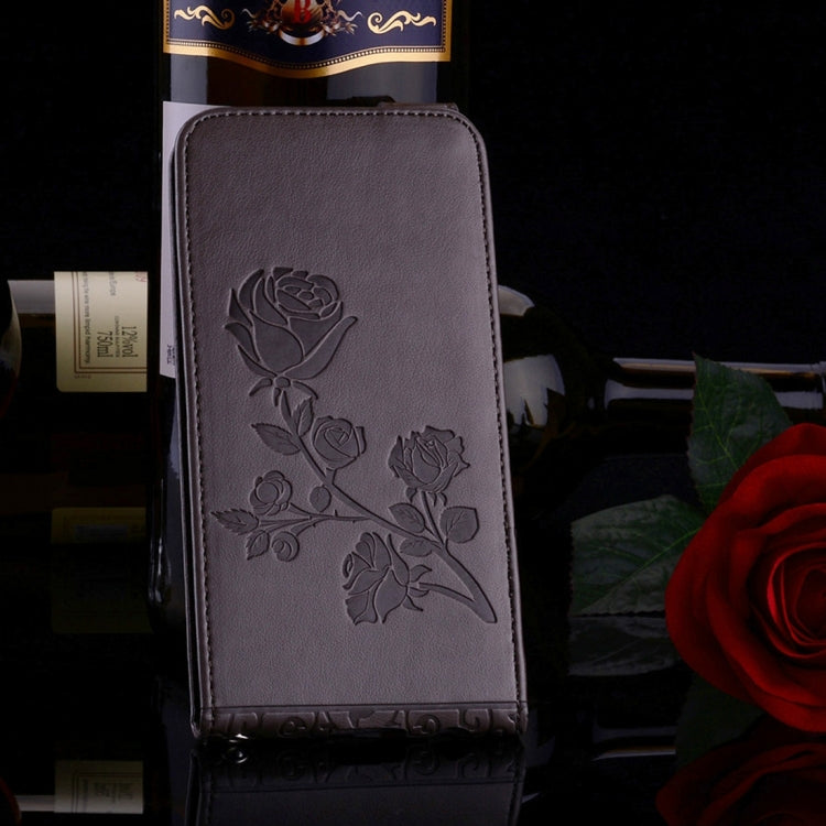For Galaxy A3 (2017) Roses Pressed Flowers Pattern Vertical Flip Leather Case with Card Slot & Lanyard
