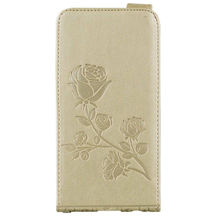 For Galaxy A3 (2017) Roses Pressed Flowers Pattern Vertical Flip Leather Case with Card Slot & Lanyard