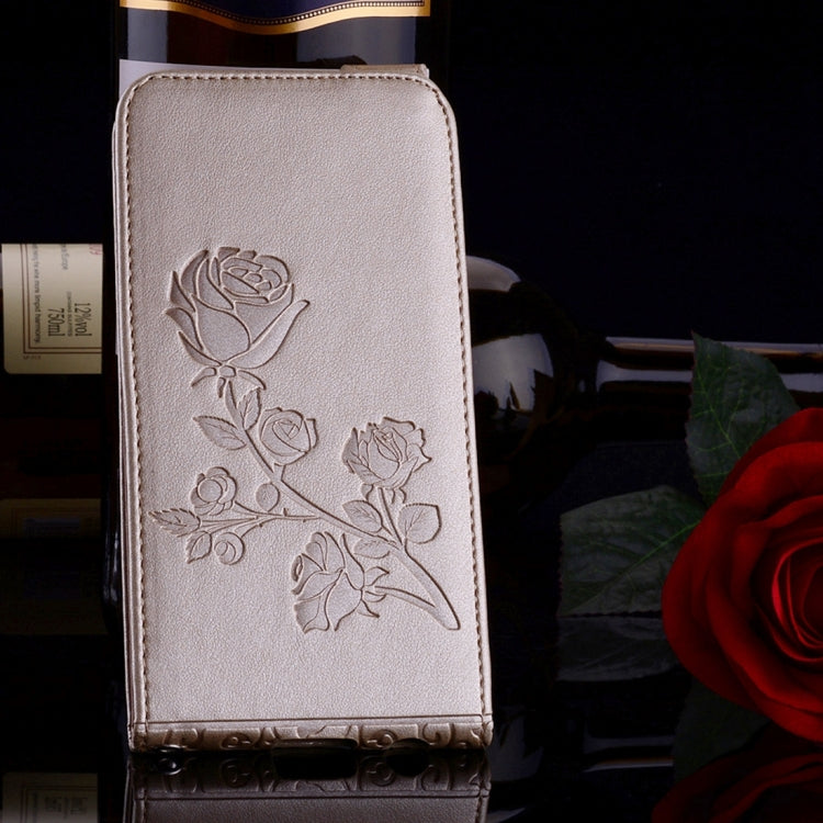 For Galaxy A3 (2017) Roses Pressed Flowers Pattern Vertical Flip Leather Case with Card Slot & Lanyard