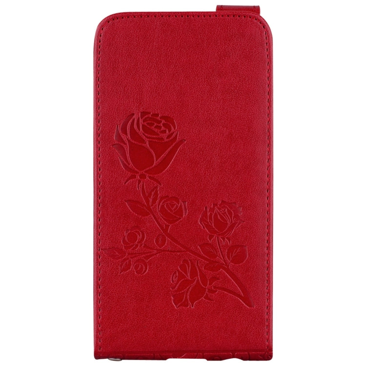 For Galaxy A3 (2017) Roses Pressed Flowers Pattern Vertical Flip Leather Case with Card Slot & Lanyard