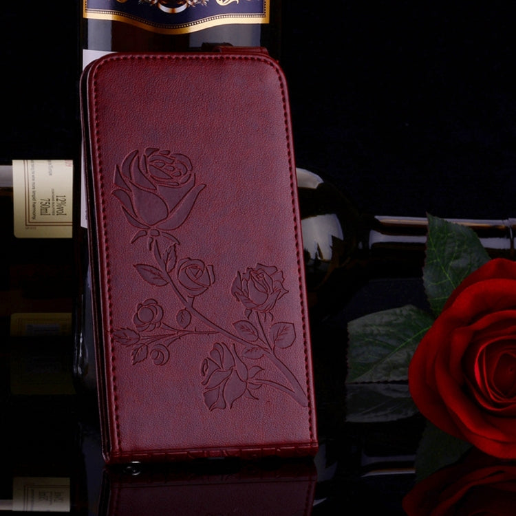 For Galaxy A3 (2017) Roses Pressed Flowers Pattern Vertical Flip Leather Case with Card Slot & Lanyard