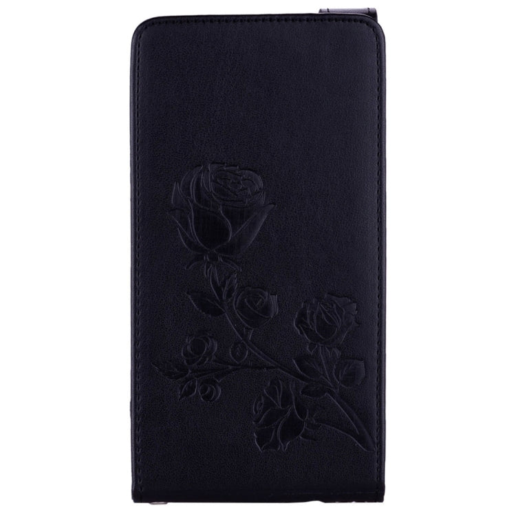 For Galaxy A5 (2017) Roses Pressed Flowers Pattern Vertical Flip Leather Case with Card Slot & Lanyard