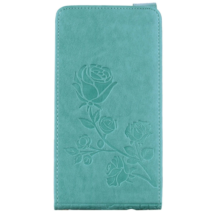 For Galaxy A5 (2017) Roses Pressed Flowers Pattern Vertical Flip Leather Case with Card Slot & Lanyard