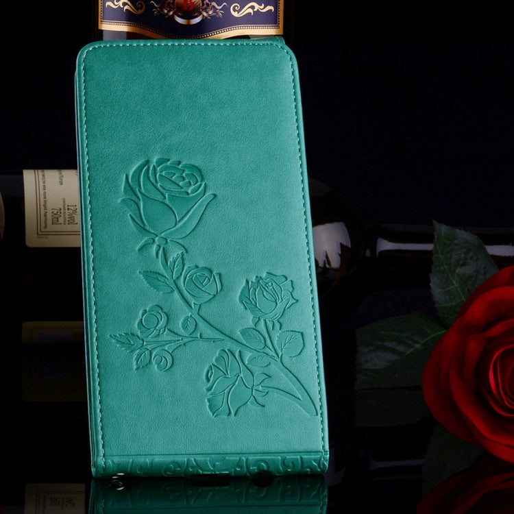 For Galaxy A5 (2017) Roses Pressed Flowers Pattern Vertical Flip Leather Case with Card Slot & Lanyard