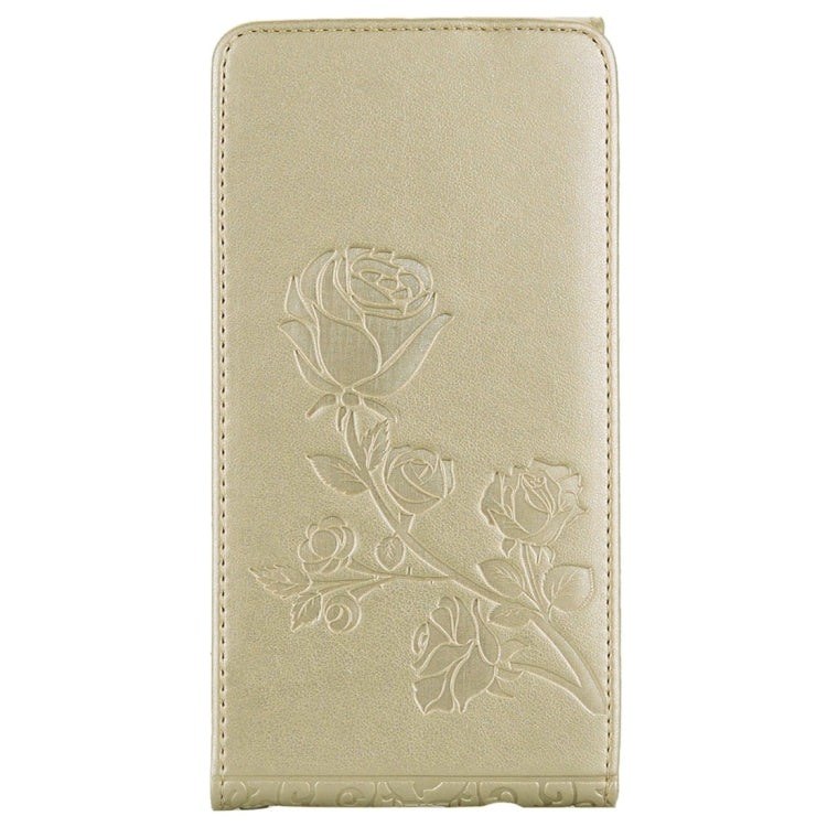 For Galaxy A5 (2017) Roses Pressed Flowers Pattern Vertical Flip Leather Case with Card Slot & Lanyard