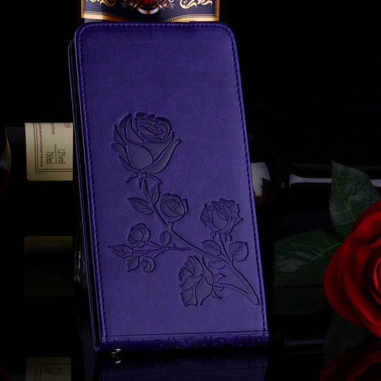 For Galaxy A5 (2017) Roses Pressed Flowers Pattern Vertical Flip Leather Case with Card Slot & Lanyard