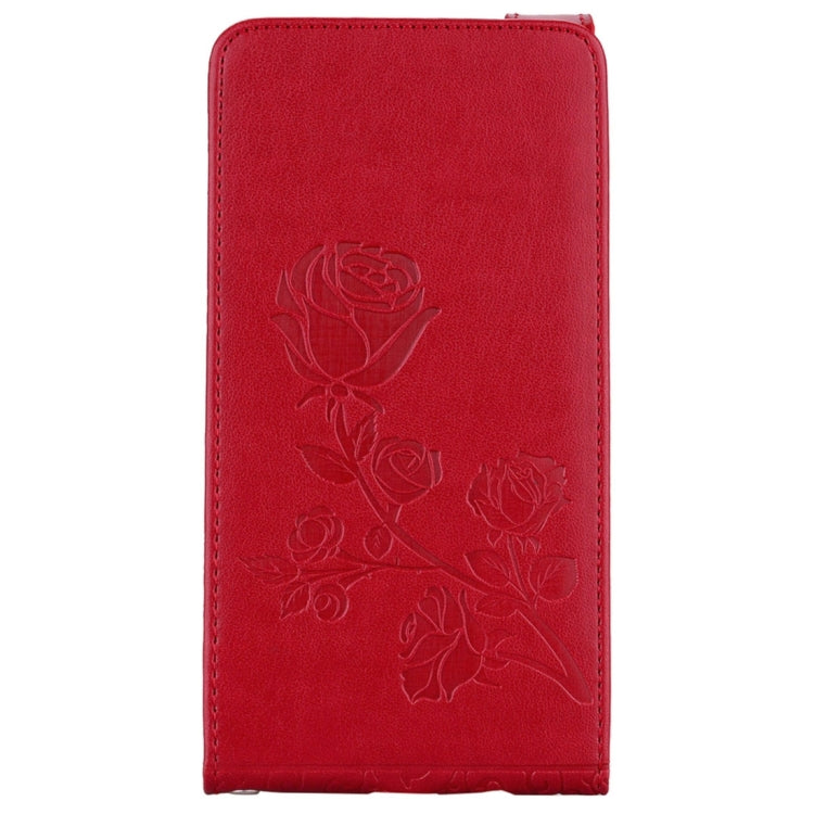 For Galaxy A5 (2017) Roses Pressed Flowers Pattern Vertical Flip Leather Case with Card Slot & Lanyard