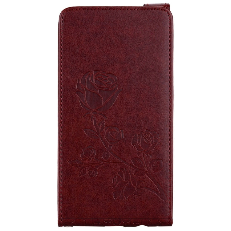 For Galaxy A5 (2017) Roses Pressed Flowers Pattern Vertical Flip Leather Case with Card Slot & Lanyard