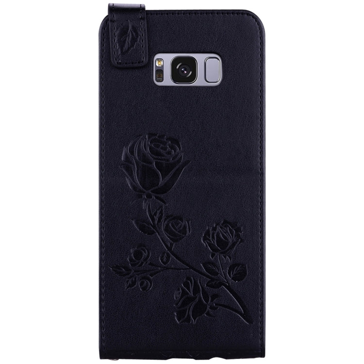 For Galaxy S8 + / G9550 Roses Pressed Flowers Pattern Vertical Flip Leather Case with Card Slot & Lanyard