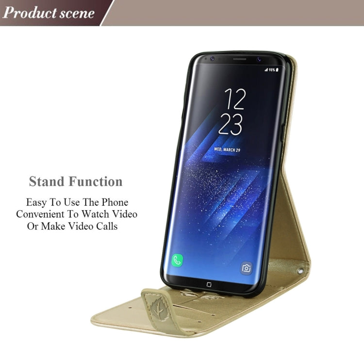 For Galaxy S8 + / G9550 Roses Pressed Flowers Pattern Vertical Flip Leather Case with Card Slot & Lanyard