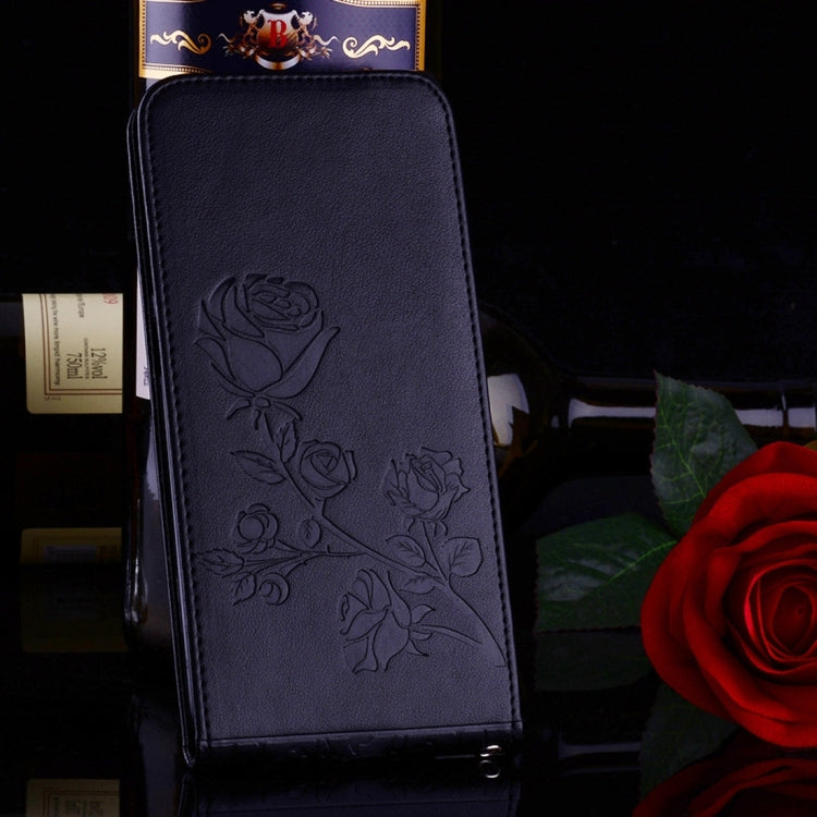 For Galaxy S8 Roses Pressed Flowers Pattern Vertical Flip Leather Case with Card Slot & Lanyard