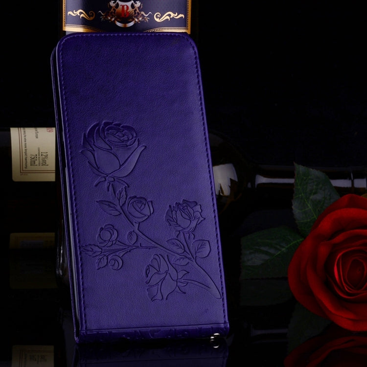 For Galaxy S8 Roses Pressed Flowers Pattern Vertical Flip Leather Case with Card Slot & Lanyard