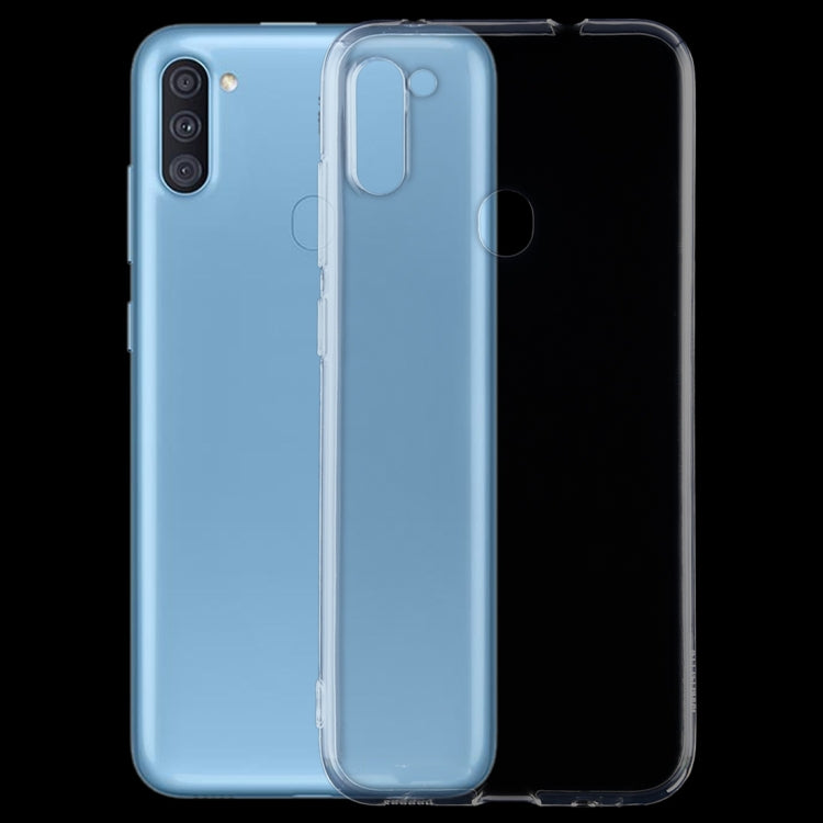 For Galaxy A11 Global Version 0.5mm Ultrathin TPU Soft Protective Case (Transparent)