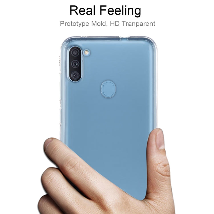 For Galaxy A11 Global Version 0.5mm Ultrathin TPU Soft Protective Case (Transparent)