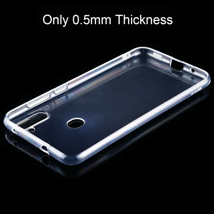For Galaxy A11 Global Version 0.5mm Ultrathin TPU Soft Protective Case (Transparent)