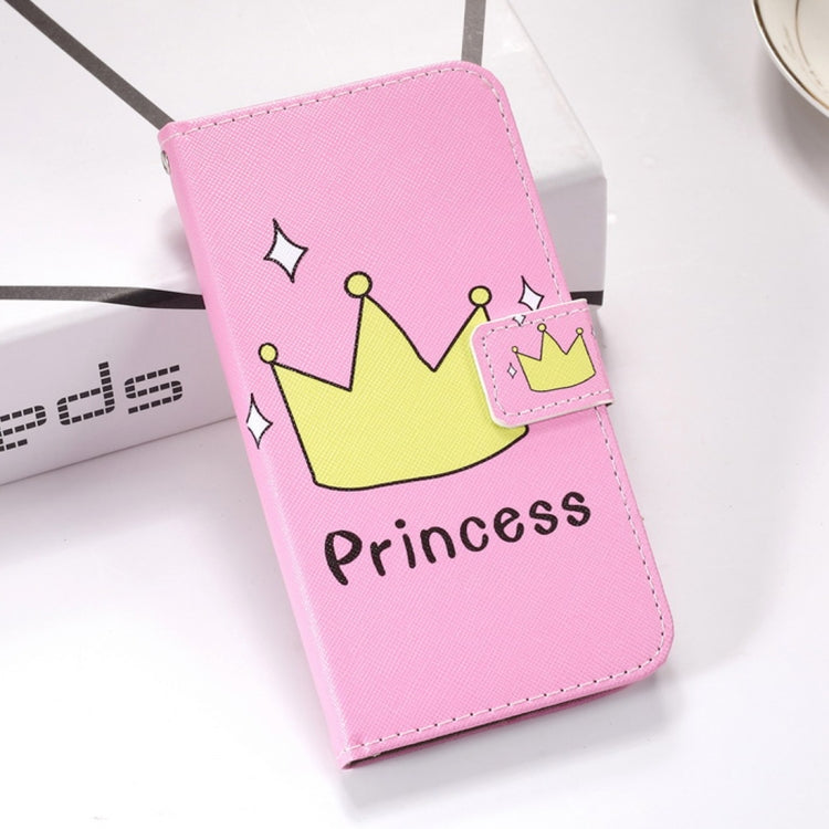 Crown Pattern Colored Drawing Horizontal Flip Leather Case for Galaxy S10e, with Holder & Card Slots & Wallet & Lanyard
