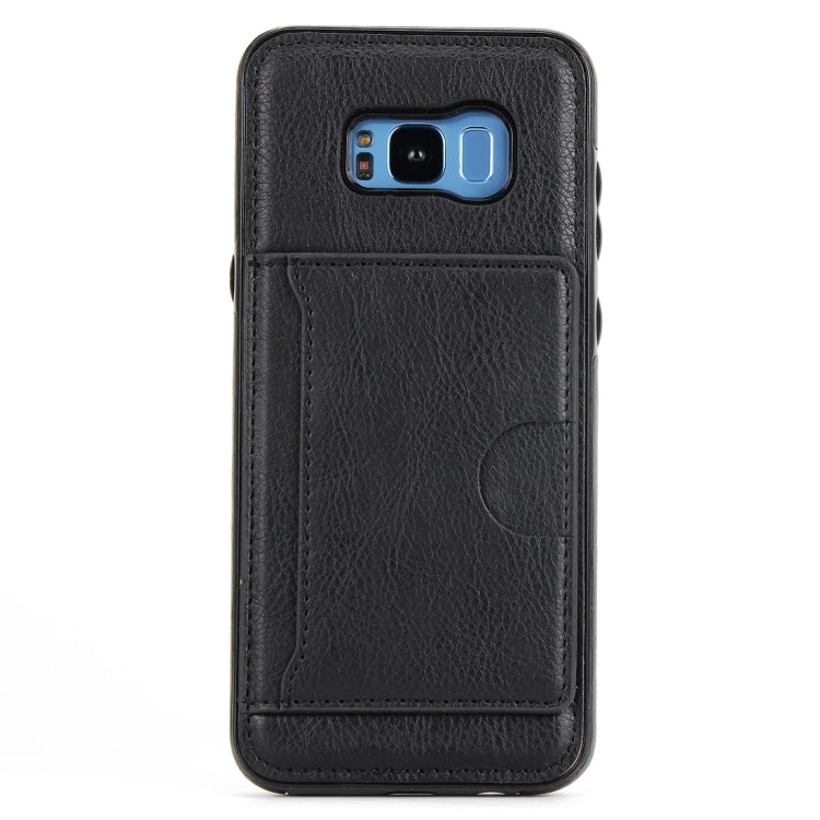 For Galaxy S8 Litchi Texture Detachable Rivet buckle Horizontal Flip Leather Case with Holder & Card Slots & Wallet & Photo Frame & Lanyard