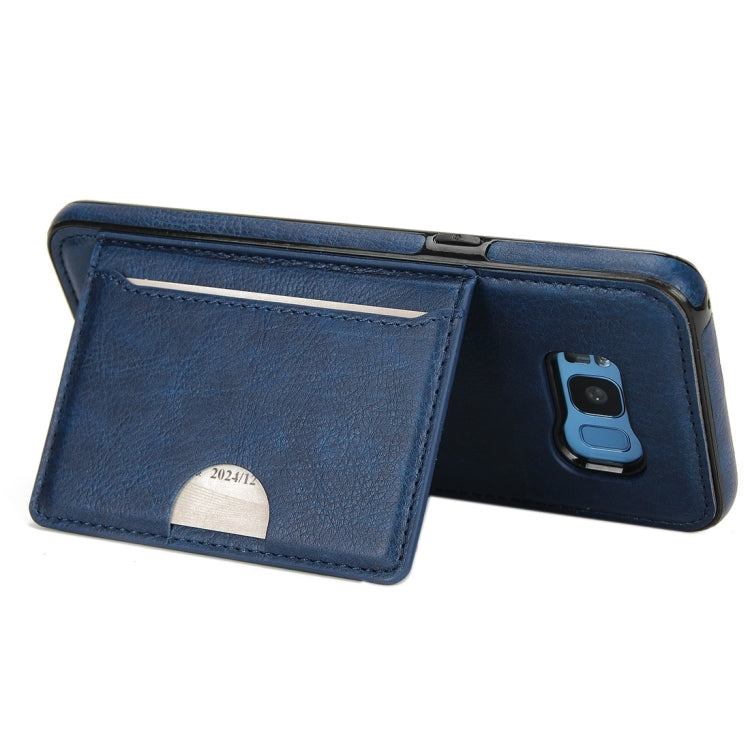 For Galaxy S8 Litchi Texture Detachable Rivet buckle Horizontal Flip Leather Case with Holder & Card Slots & Wallet & Photo Frame & Lanyard