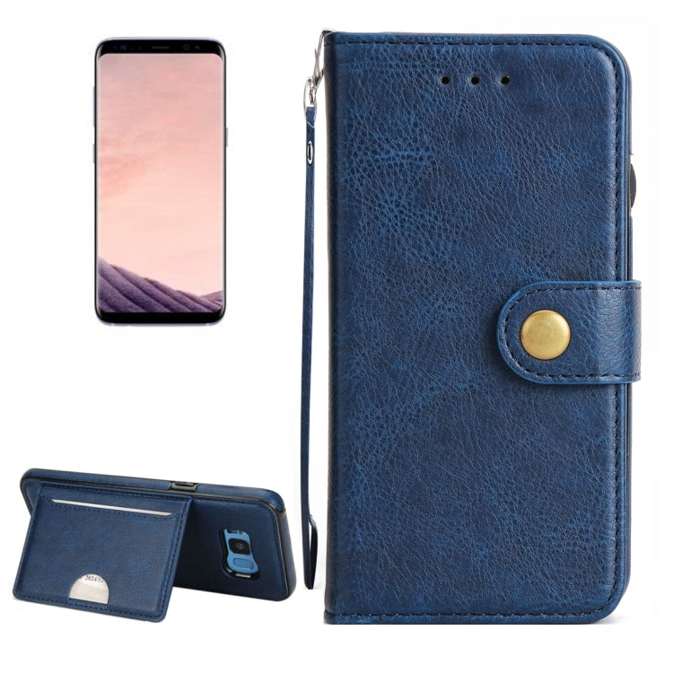 For Galaxy S8 + / G9550 Litchi Texture Detachable Rivet buckle Horizontal Flip Leather Case with Holder & Card Slots & Wallet & Photo Frame & Lanyard