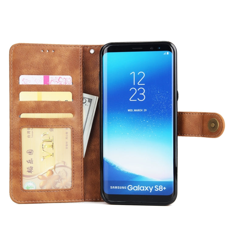 For Galaxy S8 + / G9550 Litchi Texture Detachable Rivet buckle Horizontal Flip Leather Case with Holder & Card Slots & Wallet & Photo Frame & Lanyard