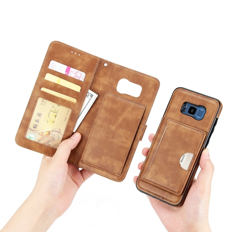 For Galaxy S8 + / G9550 Litchi Texture Detachable Rivet buckle Horizontal Flip Leather Case with Holder & Card Slots & Wallet & Photo Frame & Lanyard