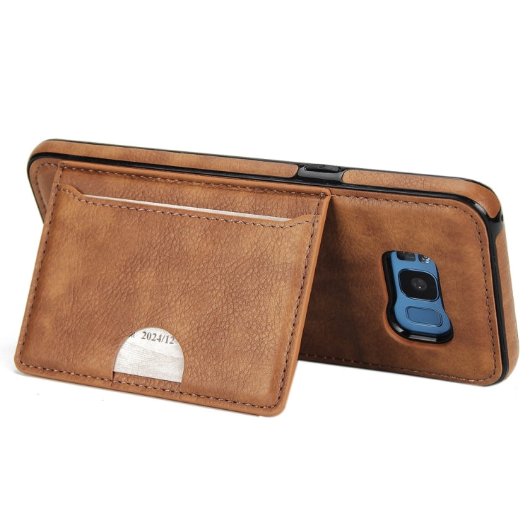 For Galaxy S8 + / G9550 Litchi Texture Detachable Rivet buckle Horizontal Flip Leather Case with Holder & Card Slots & Wallet & Photo Frame & Lanyard