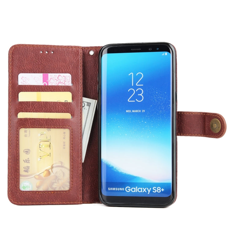 For Galaxy S8 + / G9550 Litchi Texture Detachable Rivet buckle Horizontal Flip Leather Case with Holder & Card Slots & Wallet & Photo Frame & Lanyard
