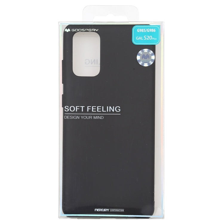 GOOSPERY SOFT FEELING Liquid TPU Drop-proof Soft Case for Galaxy S20+ (Black)