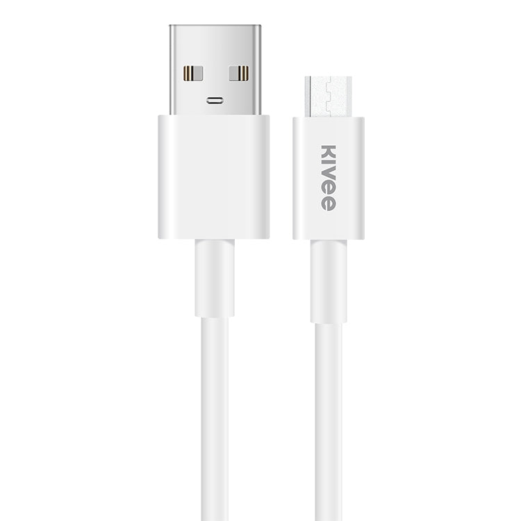 KIVEE KV-CT203 2A Micro to USB TPE Charging Data Cable, Length: 1m(White)