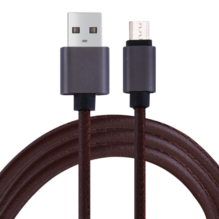 1m PU Leather Knitting Metal Head 90 Cores Micro USB to USB 2.0 Data / Charger Cable, For Samsung / Huawei / Xiaomi / Meizu / LG / HTC and Other Smartphones