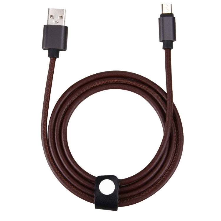 1m PU Leather Knitting Metal Head 90 Cores Micro USB to USB 2.0 Data / Charger Cable, For Samsung / Huawei / Xiaomi / Meizu / LG / HTC and Other Smartphones
