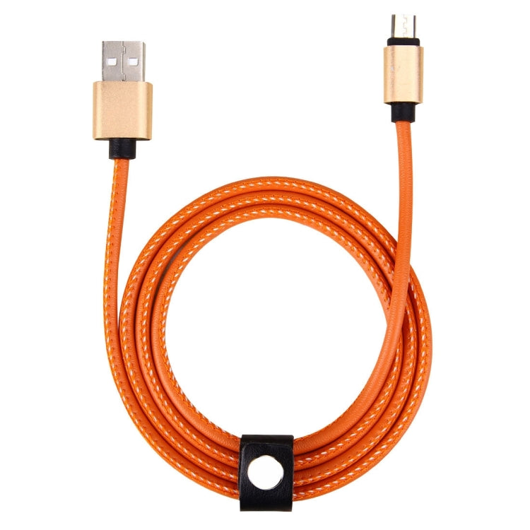 1m PU Leather Knitting Metal Head 90 Cores Micro USB to USB 2.0 Data / Charger Cable, For Samsung / Huawei / Xiaomi / Meizu / LG / HTC and Other Smartphones