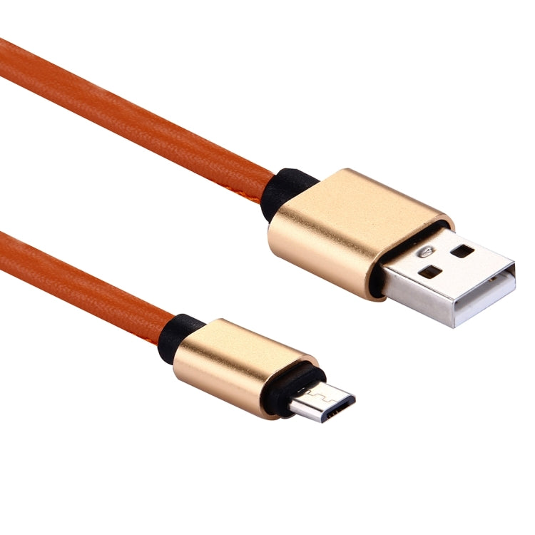 1m PU Leather Knitting Metal Head 90 Cores Micro USB to USB 2.0 Data / Charger Cable, For Samsung / Huawei / Xiaomi / Meizu / LG / HTC and Other Smartphones