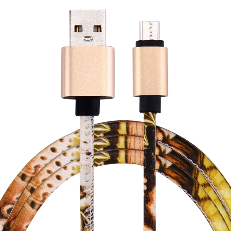 1m PU Leather Knitting Metal Head 90 Cores Micro USB to USB 2.0 Data / Charger Cable, For Samsung / Huawei / Xiaomi / Meizu / LG / HTC and Other Smartphones