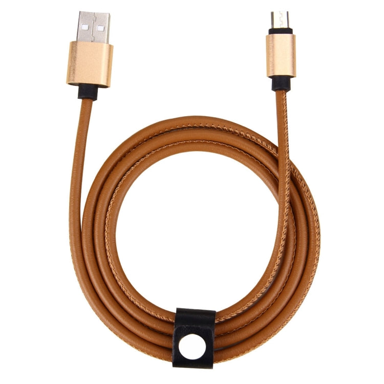 1m PU Leather Knitting Metal Head 90 Cores Micro USB to USB 2.0 Data / Charger Cable, For Samsung / Huawei / Xiaomi / Meizu / LG / HTC and Other Smartphones