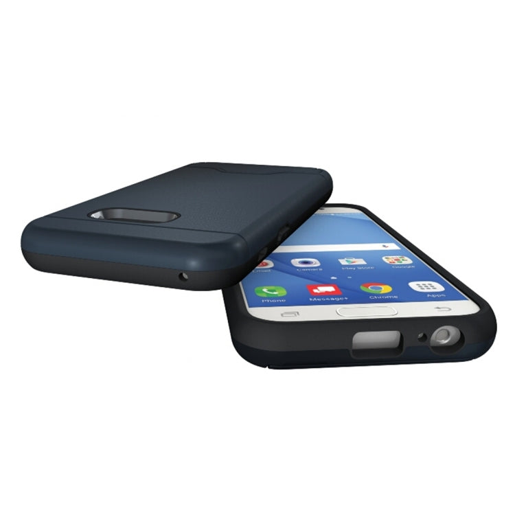 For Galaxy A3 (2017) / A320 Brushed Texture Separable PC + TPU Protective Combination Back Case with Holder & Card Slot