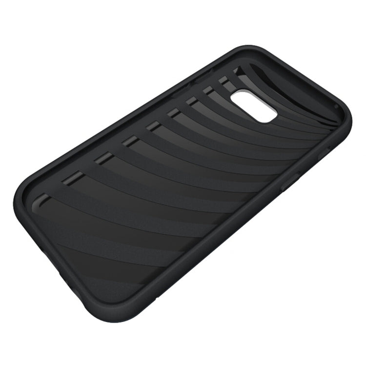 For Galaxy A3 (2017) / A320 Brushed Texture Separable PC + TPU Protective Combination Back Case with Holder & Card Slot