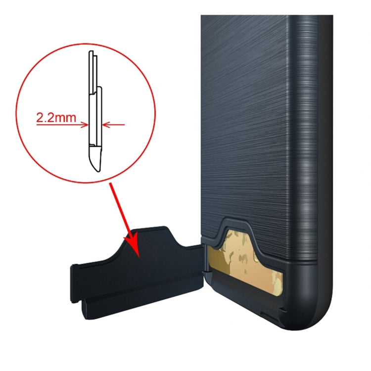 For Galaxy A3 (2017) / A320 Brushed Texture Separable PC + TPU Protective Combination Back Case with Holder & Card Slot