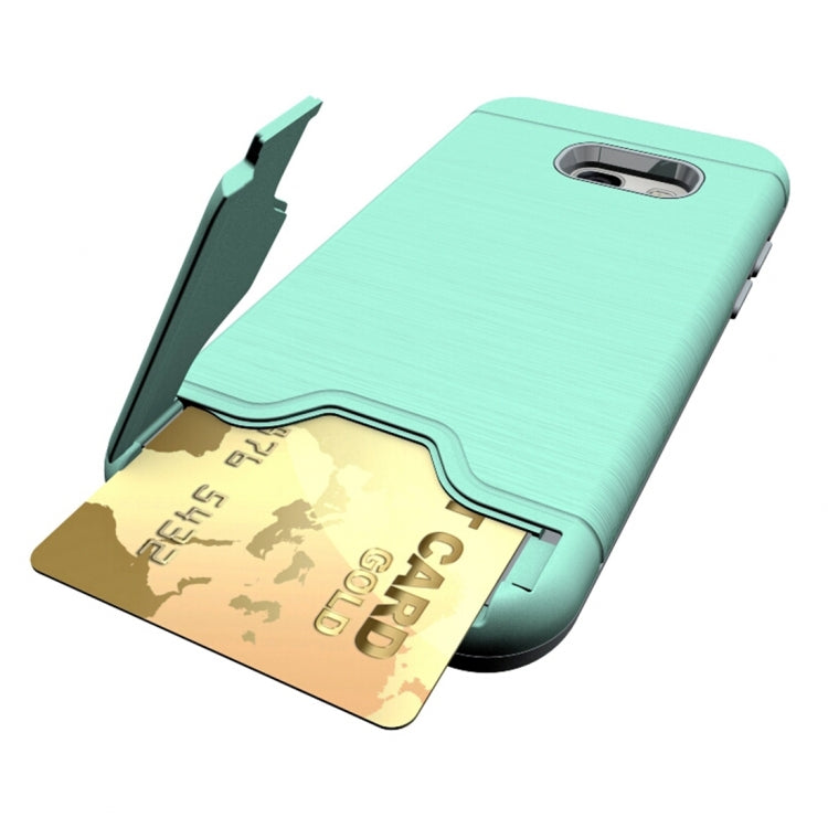 For Galaxy A3 (2017) / A320 Brushed Texture Separable PC + TPU Protective Combination Back Case with Holder & Card Slot