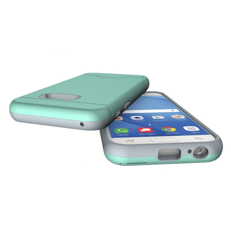 For Galaxy A3 (2017) / A320 Brushed Texture Separable PC + TPU Protective Combination Back Case with Holder & Card Slot