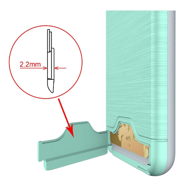 For Galaxy A3 (2017) / A320 Brushed Texture Separable PC + TPU Protective Combination Back Case with Holder & Card Slot