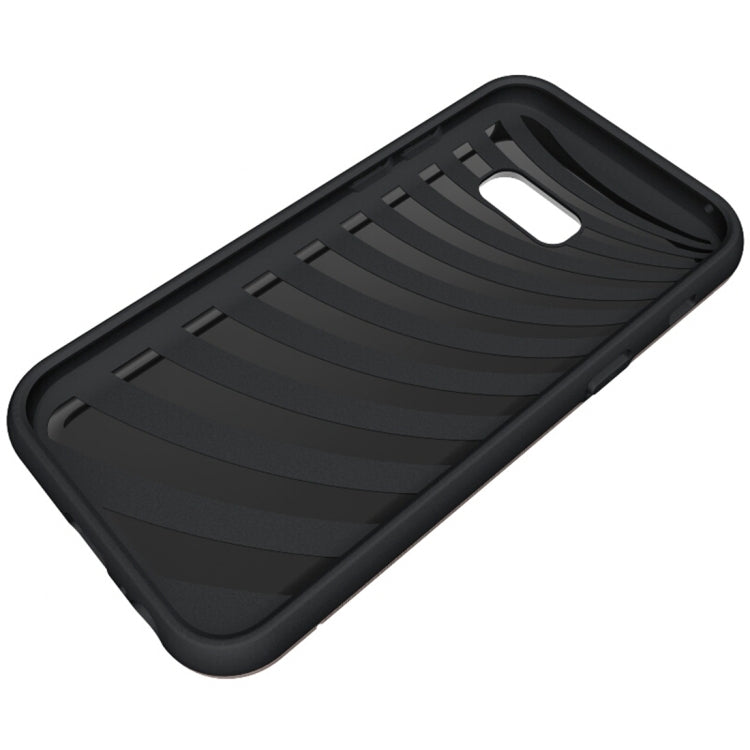 For Galaxy A3 (2017) / A320 Brushed Texture Separable PC + TPU Protective Combination Back Case with Holder & Card Slot