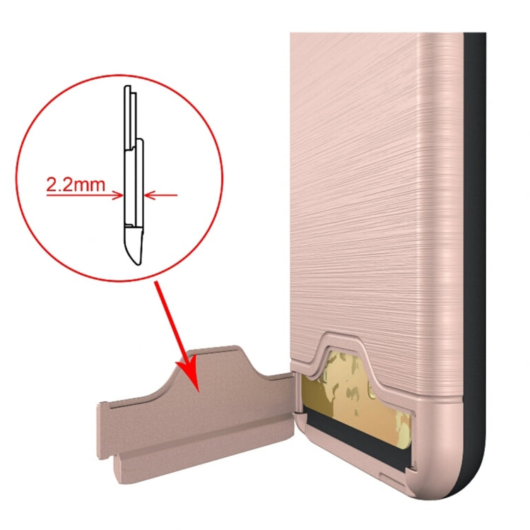 For Galaxy A3 (2017) / A320 Brushed Texture Separable PC + TPU Protective Combination Back Case with Holder & Card Slot