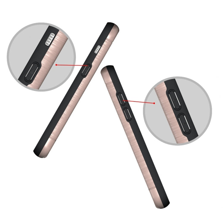For Galaxy A3 (2017) / A320 Brushed Texture Separable PC + TPU Protective Combination Back Case with Holder & Card Slot
