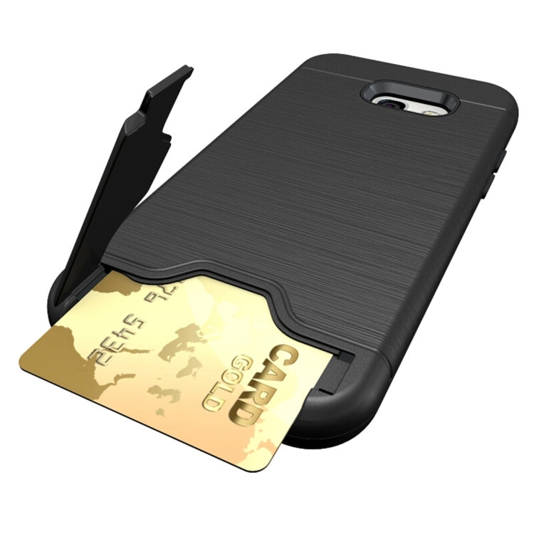 For Galaxy A5 (2017) / A520 Brushed Texture Separable PC + TPU Protective Combination Back Case with Holder & Card Slot